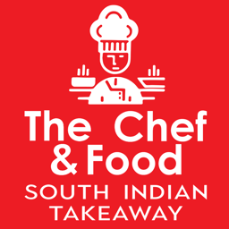 The Chef & Food South Indian Takeaway logo.